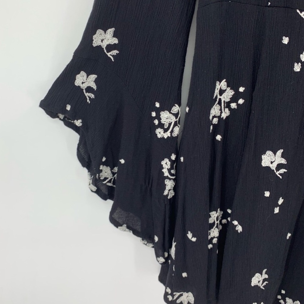 Free People Black Floral Dress XS - Picture 7 of 15